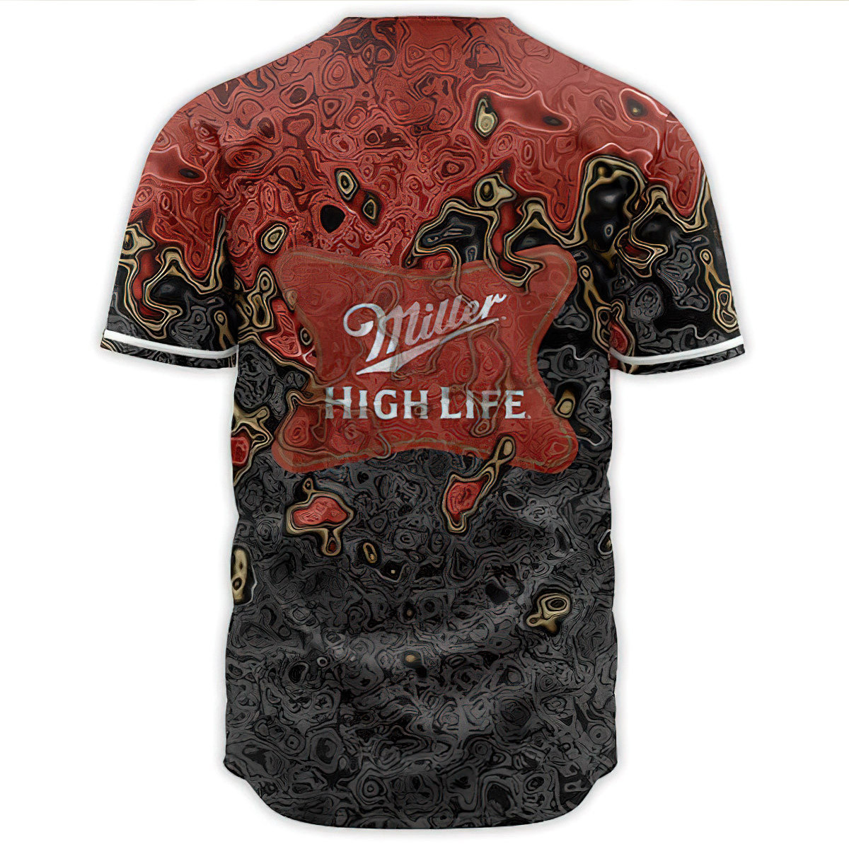 Abstract Holographic Colorful Miller High Life Baseball Jersey