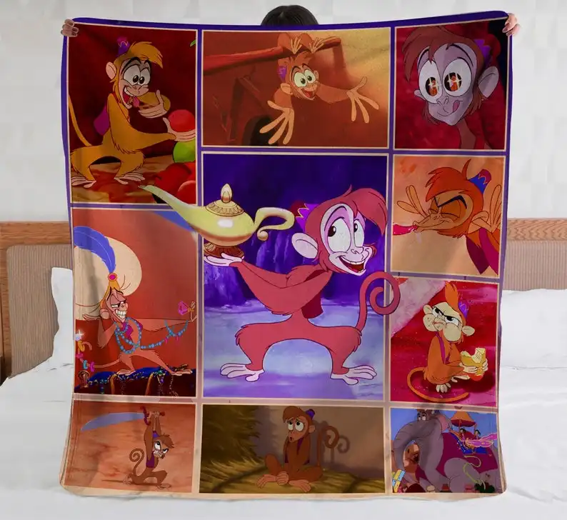 Bedding Decor Sofa Aladdin Disney  Fleece Blanket
