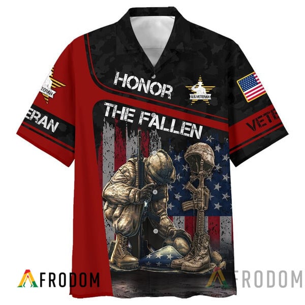 American Flag Honor The Fallen Veteran Hawaii Shirt