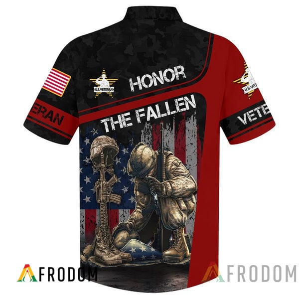 American Flag Honor The Fallen Veteran Hawaii Shirt