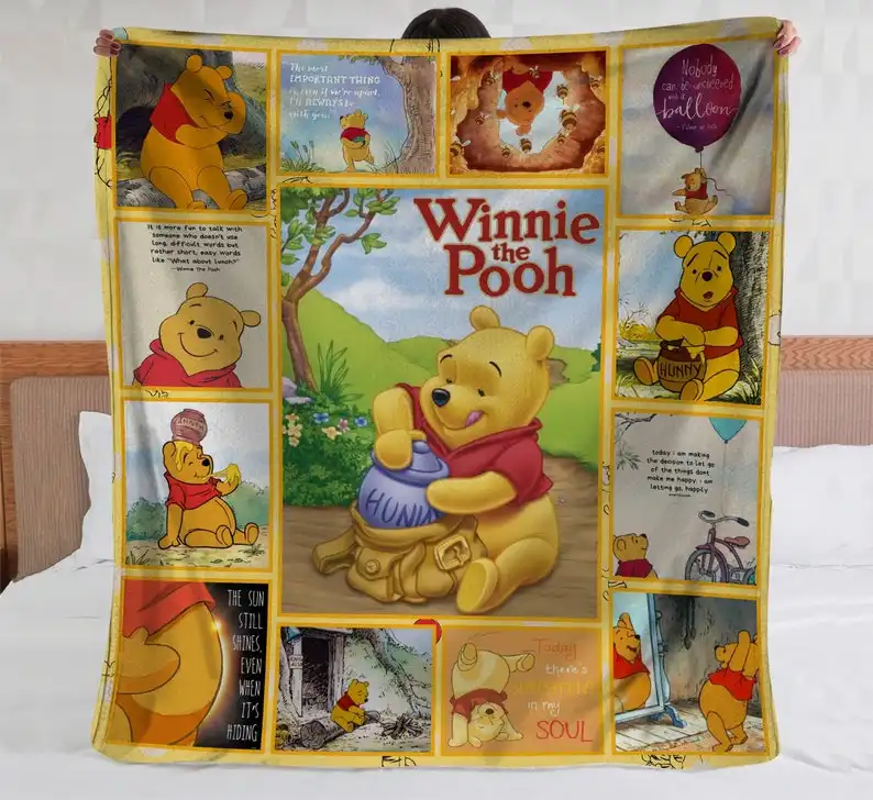Bedding Decor Sofa  Winnie The Pooh Disney Fleece Blanket