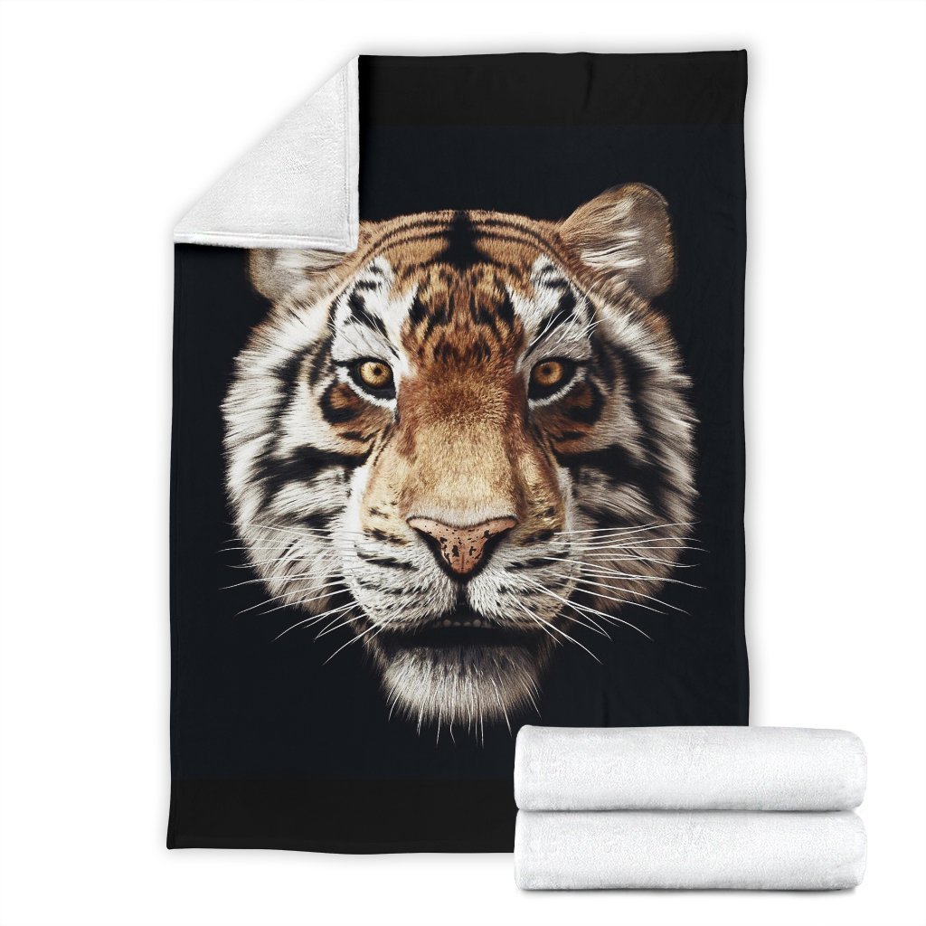 Best Seller Amazing Tiger Face Fleece Blanket
