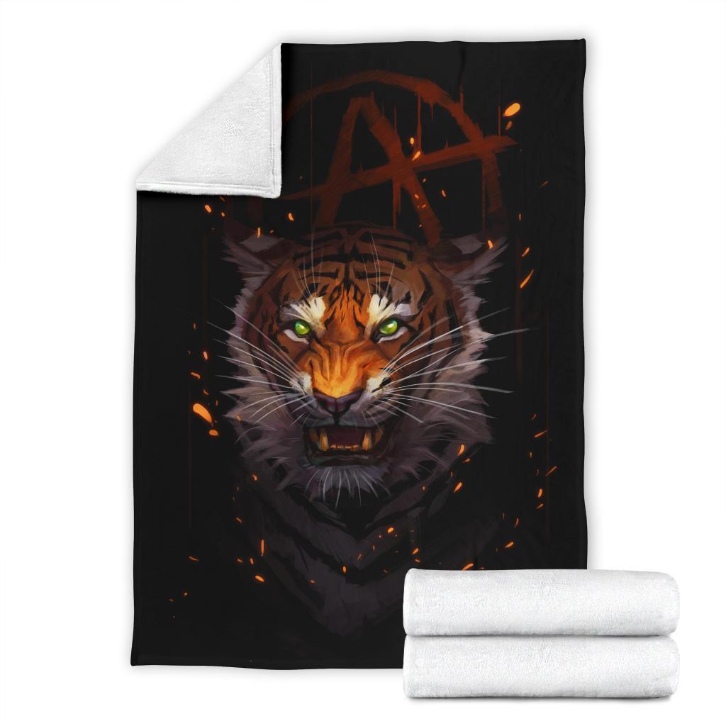 Best Seller Angry Face Tiger Amazing Tiger Lover Fleece Blanket