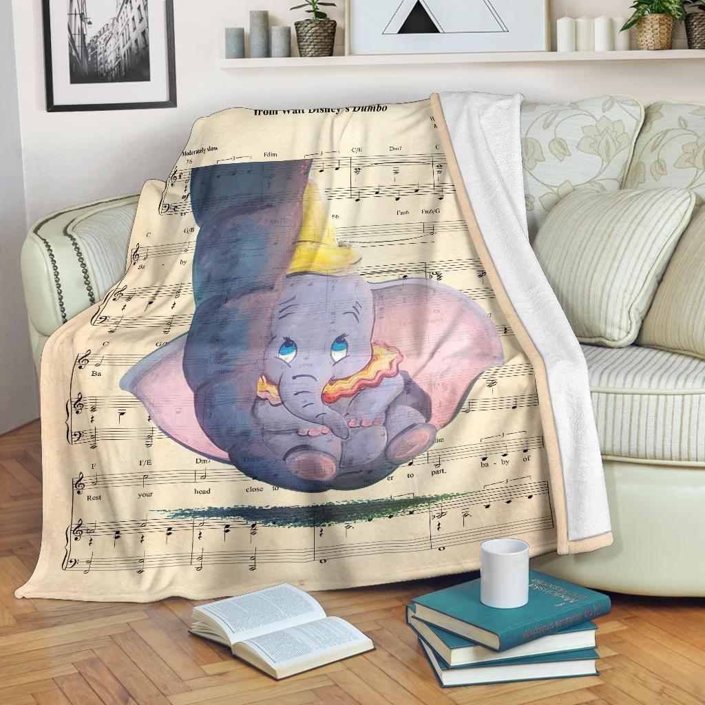 Best Seller Baby Mine Song Lyric Dumbo Fleece Blanket