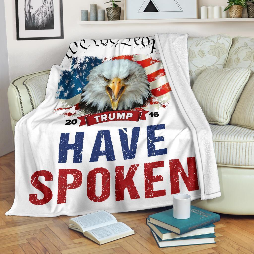 Best Seller Bald Eagle We The People Have Spoken Trump 2020 Fleece Blanket