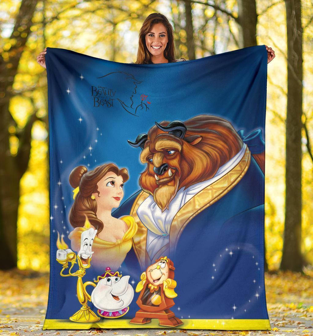 Best Seller Beauty And The Beast Fleece Blanker Disney Cartoon Fleece Blanket