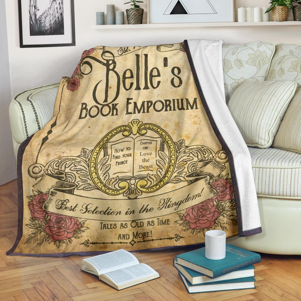 Best Seller Belle’s Book Emporium Fleece Blanket