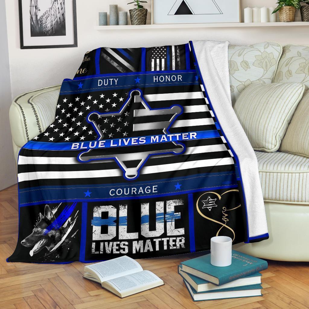 Best Seller Blue Lives Matter Policer Fleece Blanket