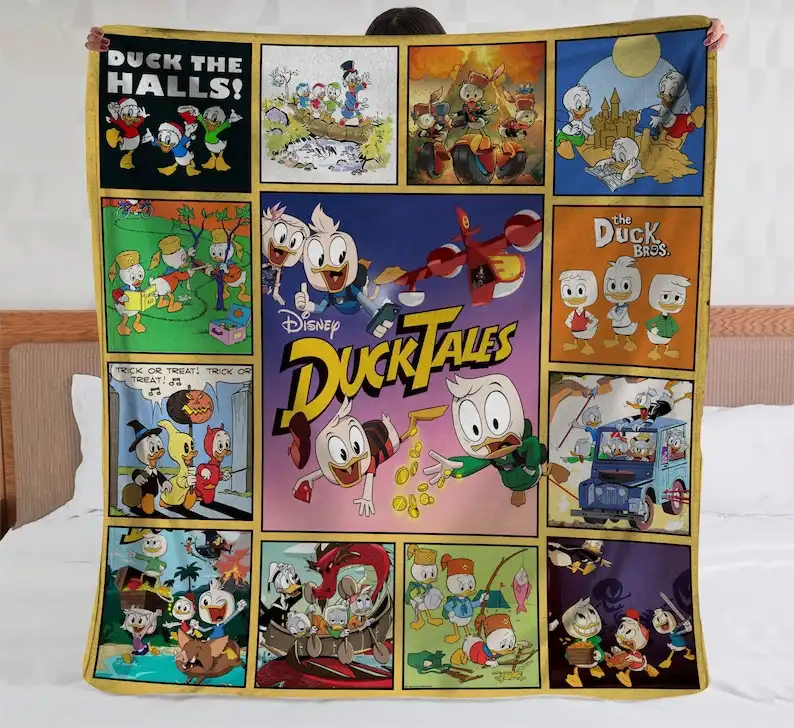 Huey Dewey And Louie Ducktales Bedding Decor Sofa  Fleece Blanket
