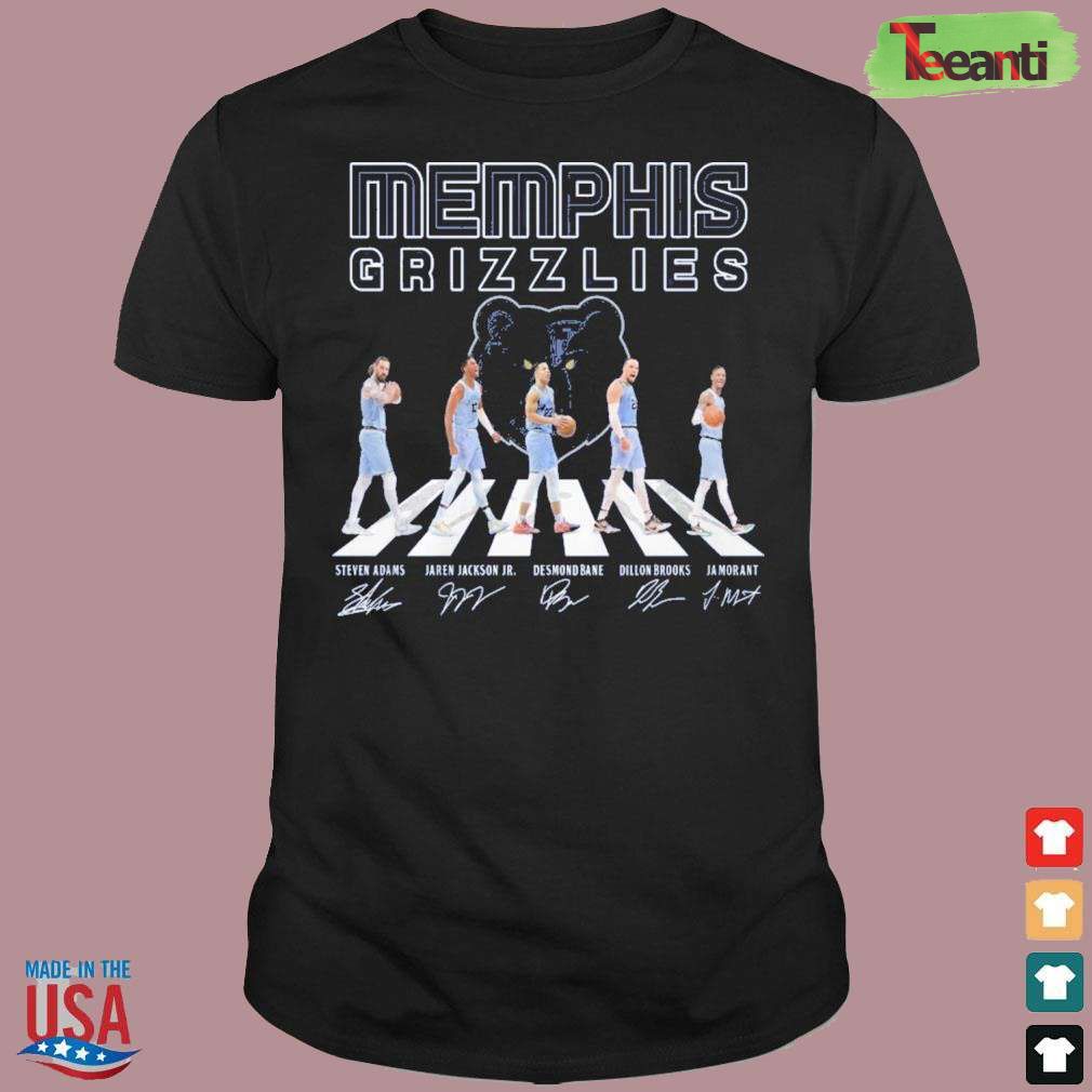 Memphis Grizzlies Steven Adams Jaren Jackson Jr Desmond Bane Dillon Brooks Ja Morant Signatures T-Shirt