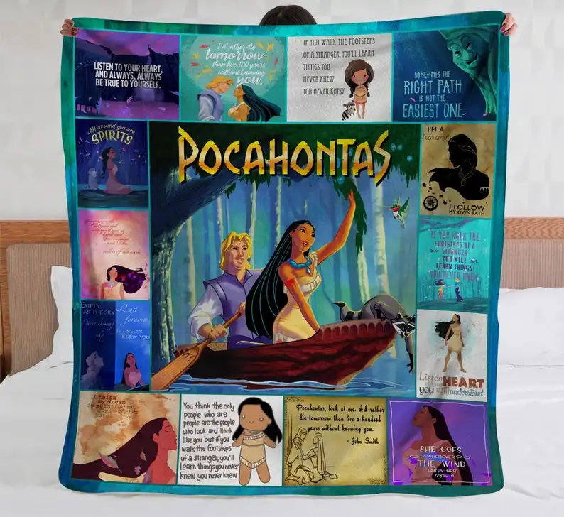 Pocahontas Bedding Decor Sofa Fleece Blanket