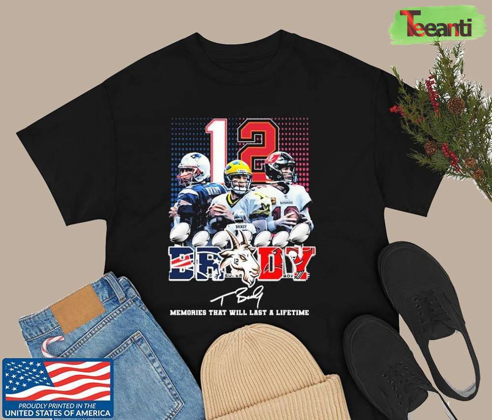 Tom Brady 23 Years 2000-2023 NFL Football Thank You Legend Signature T-Shirt